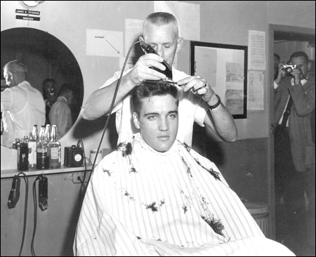 elvis army haircut